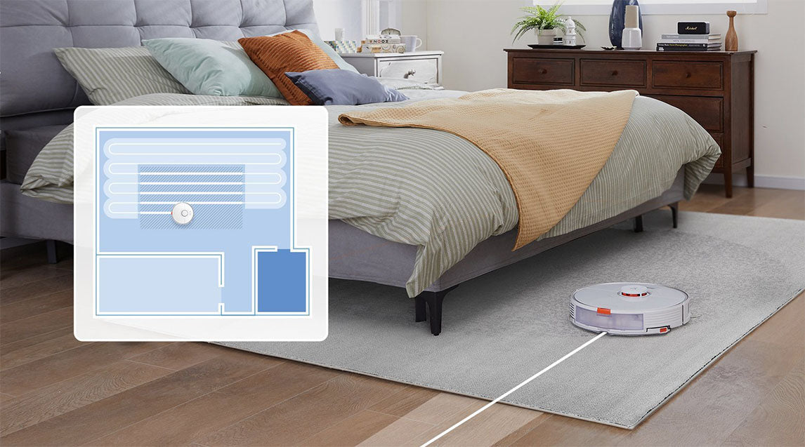 Roborock S7 's vacuuming and mopping route tracking This is a image