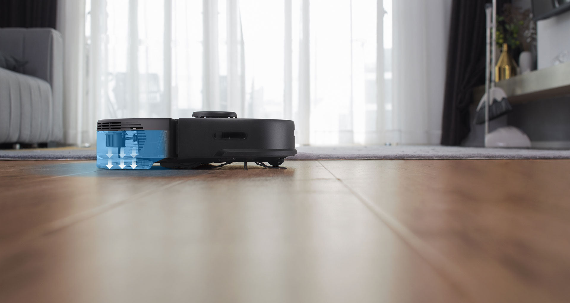 Roborock S5 Max can clean the last area as fresh as the first. Roborock S5 Max can clean the last area as fresh as the first.