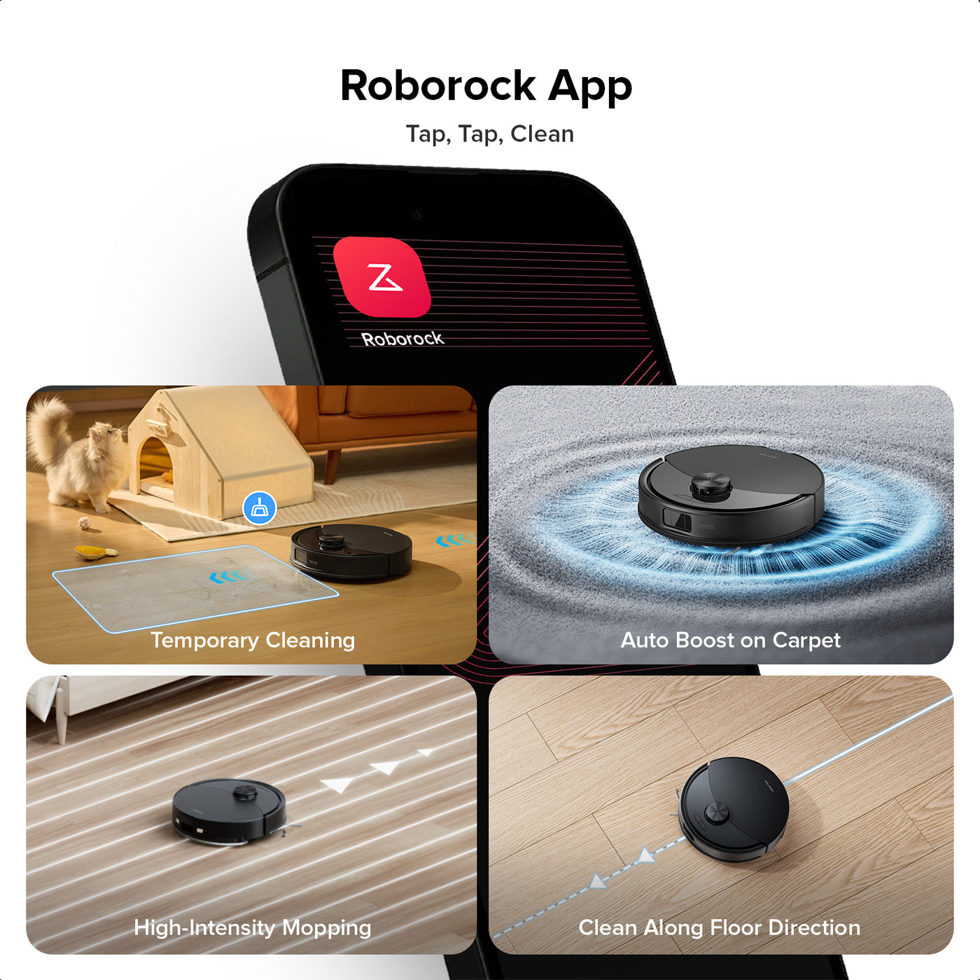 [Roborock] [Roborock ロボット掃除機 S5 Xiaomi Robotic Vacuum and Mop Cleaner  2000Pa Super Power S Roborock Q10 S5 Robot Vacuum and Mop with 10,000 Pa Power Suction