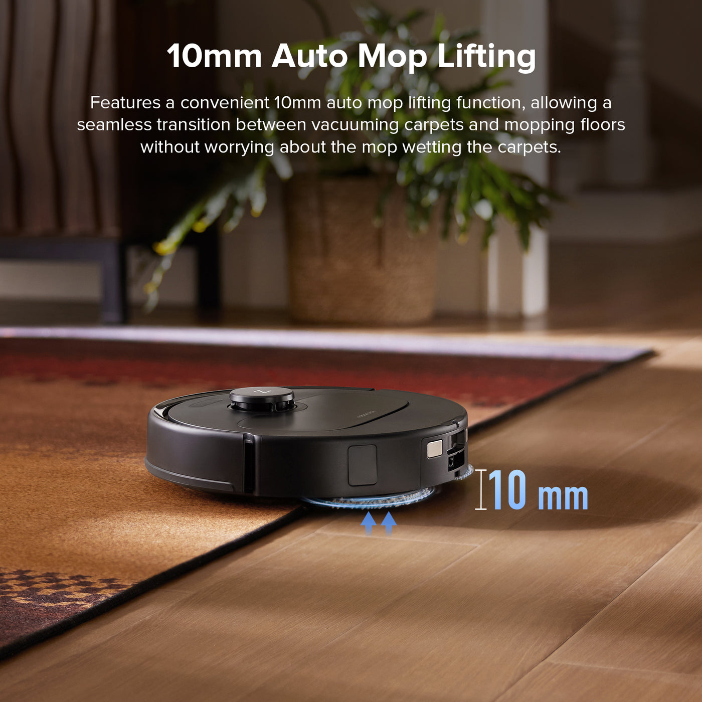 Roborock QV 35S – Robot Aspirateur Laveur Avec Station Tout-en-un, Aspiration 10 000 Pa, Double Anti-enchevêtrement, Balais Relevables, Navigation LiDAR, Application Mobile