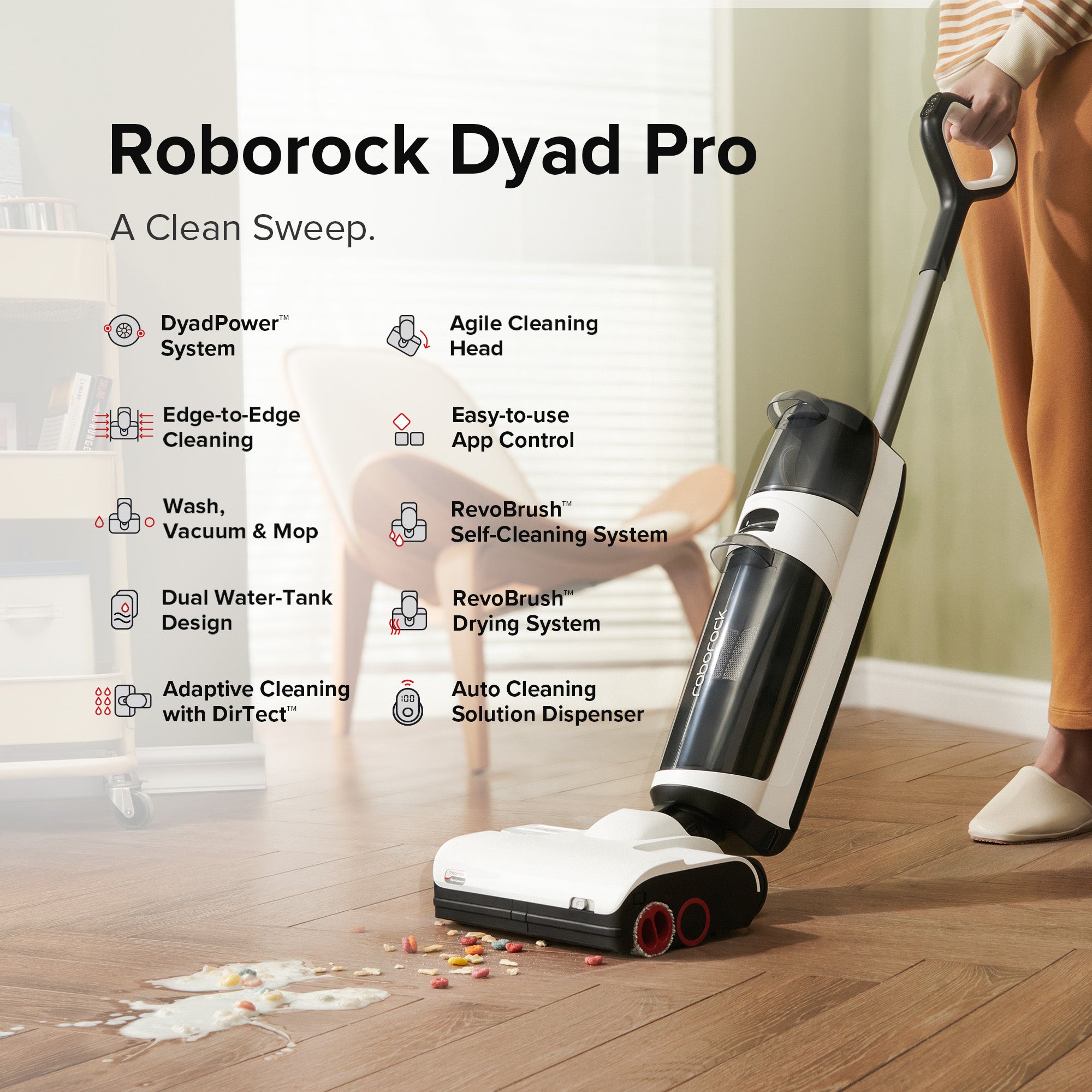 Roborock S8 Pro Robot Vacuum and Mop With Auto Drying, Mop Washing, Self  Emptying, Self Refilling, Liftable Dual Brush & Sonic Mop, 6000Pa Suction