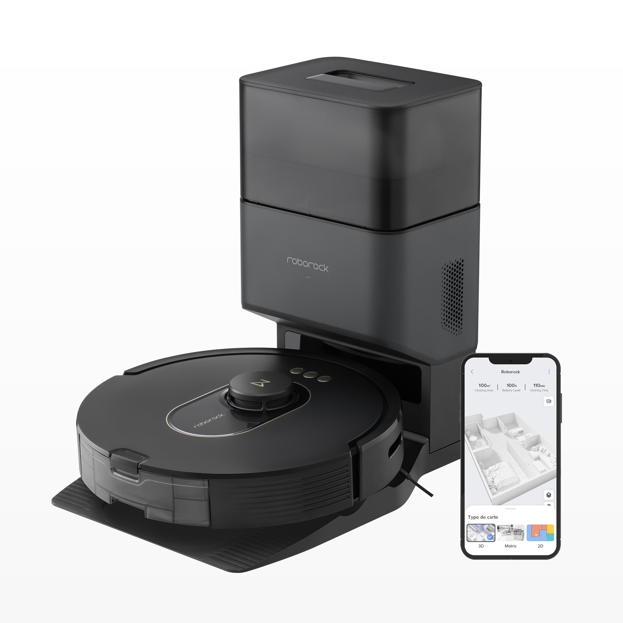 ロボロック Roborock Q5+ Roborock Q5 DuoRoller+ Robot Vacuum Cleaner with Auto-Empty Dock