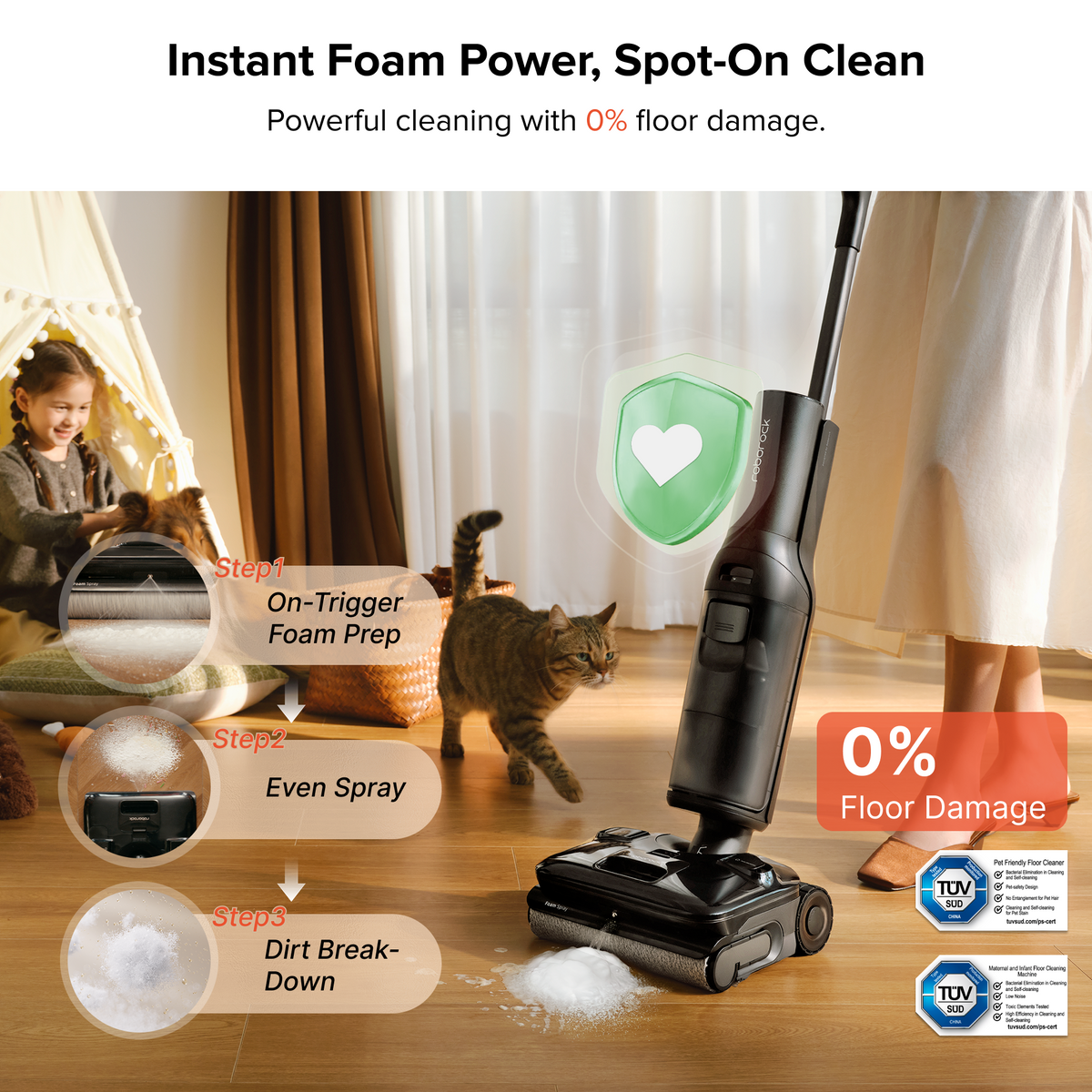 Roborock F25 ACE Pro Wet & Dry Vacuum with JetFoaming Cleaning