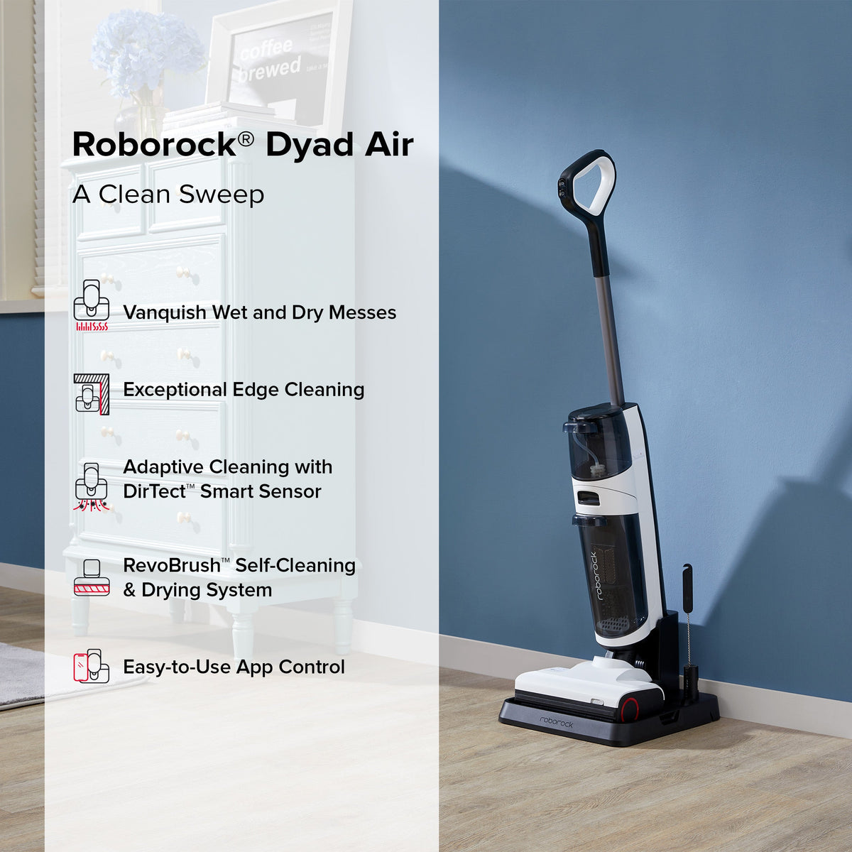 Roborock Dyad Air Wet and Dry Vacuum Cleaner | Roborock US
