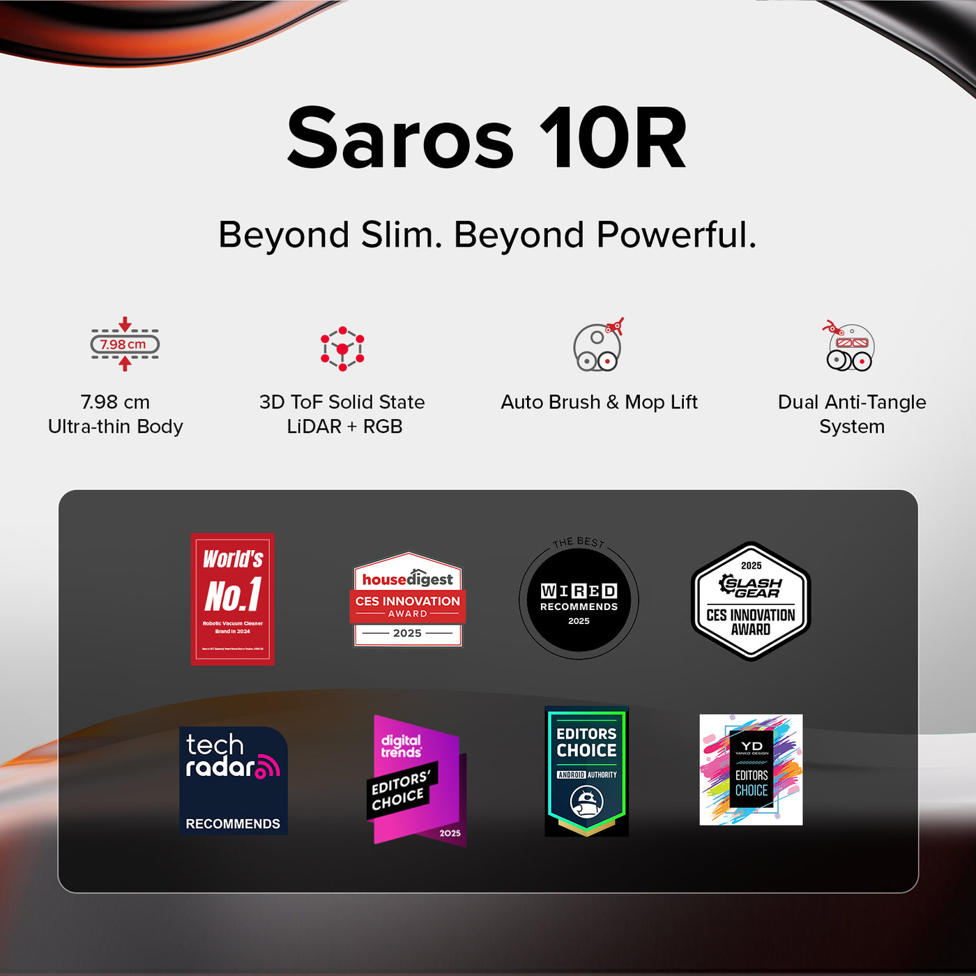 Roborock Saros 10R Robot Vacuum with Multifunctional Dock 4.0