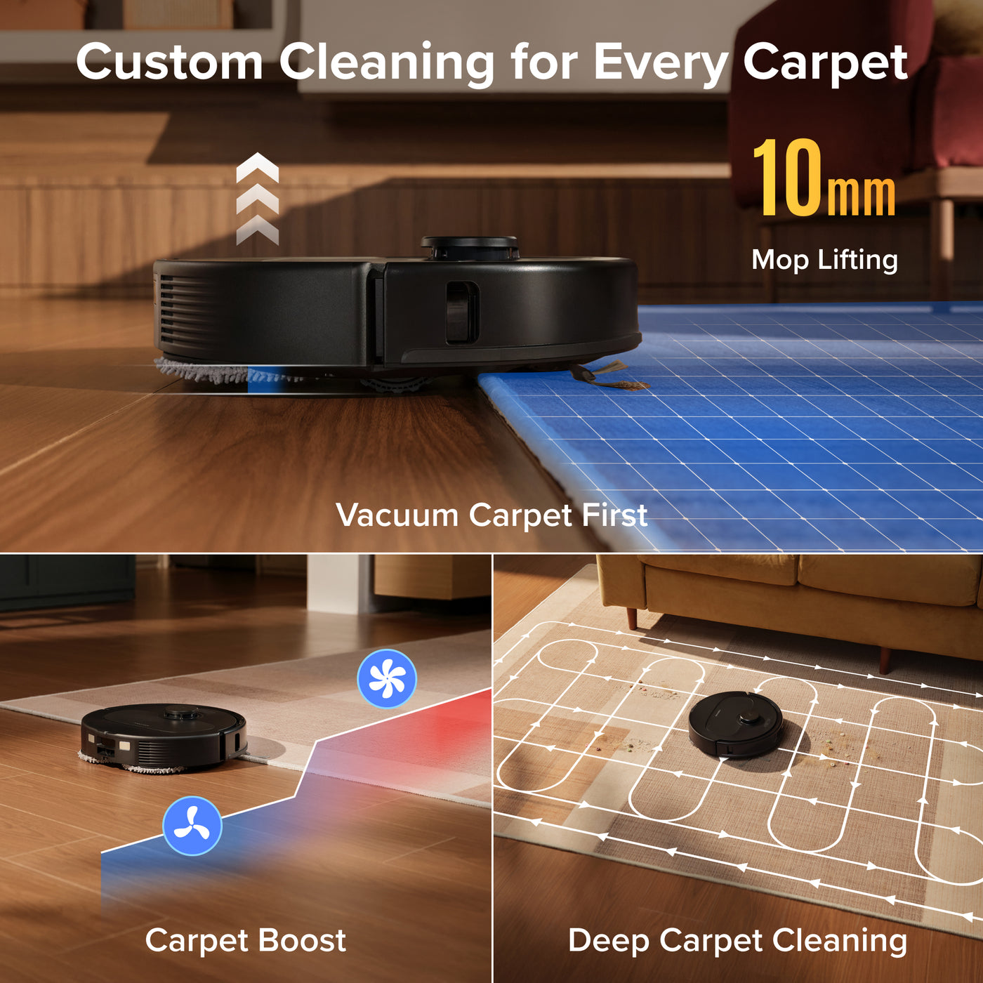 Roborock Qrevo S Pro Robot Vacuum and Mop - 18,500 Pa Suction