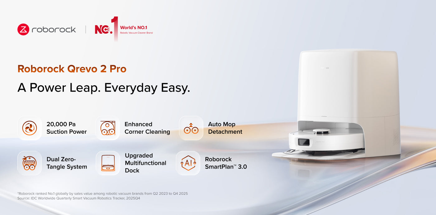 Roborock Qrevo 2 Pro robot vacuum with auto mop removal