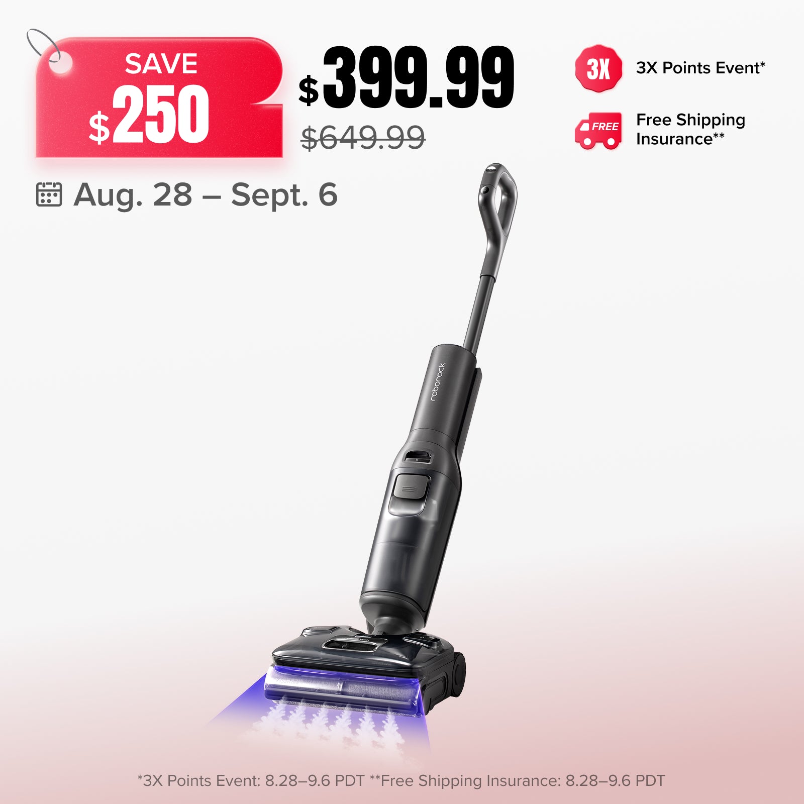 Roborock F25 Steam Wet & Dry Vacuum with Steam and High Temperature Self Cleaning