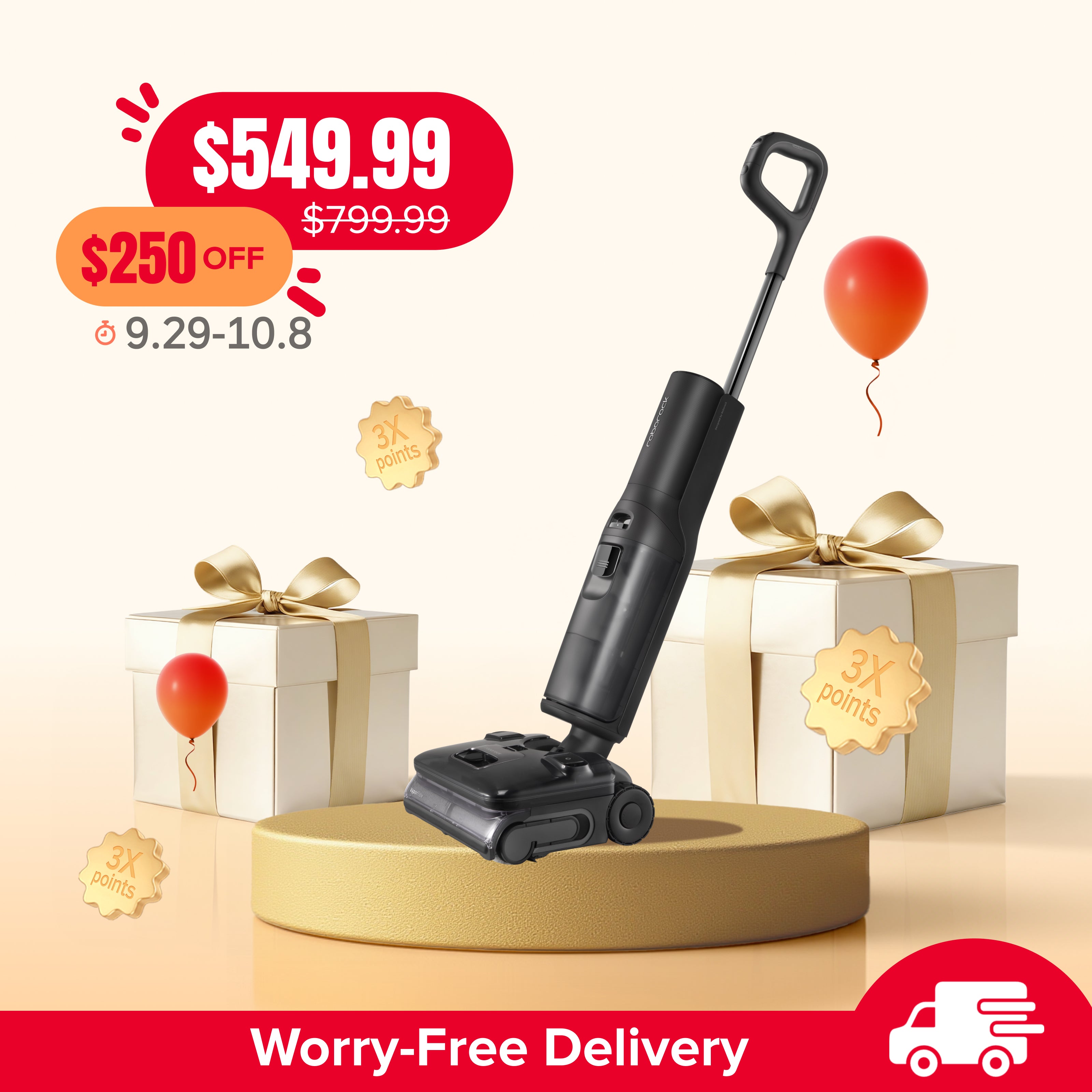 Roborock F25 Ultra Wet & Dry Vacuum with Steam and Hot Water Cleaning