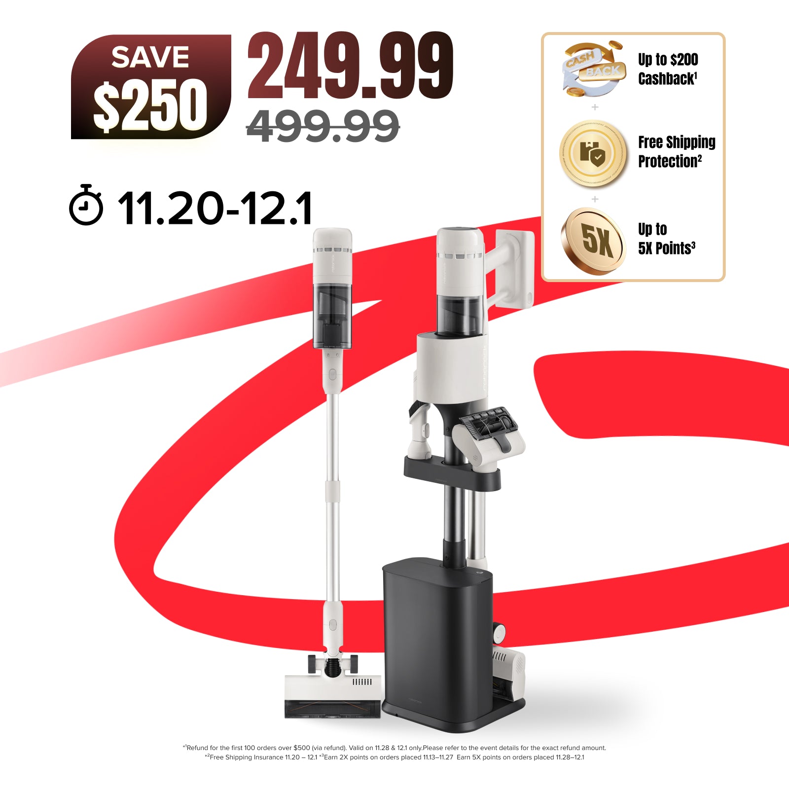 Roborock H60 Hub Cordless Stick Vacuum Cleaner