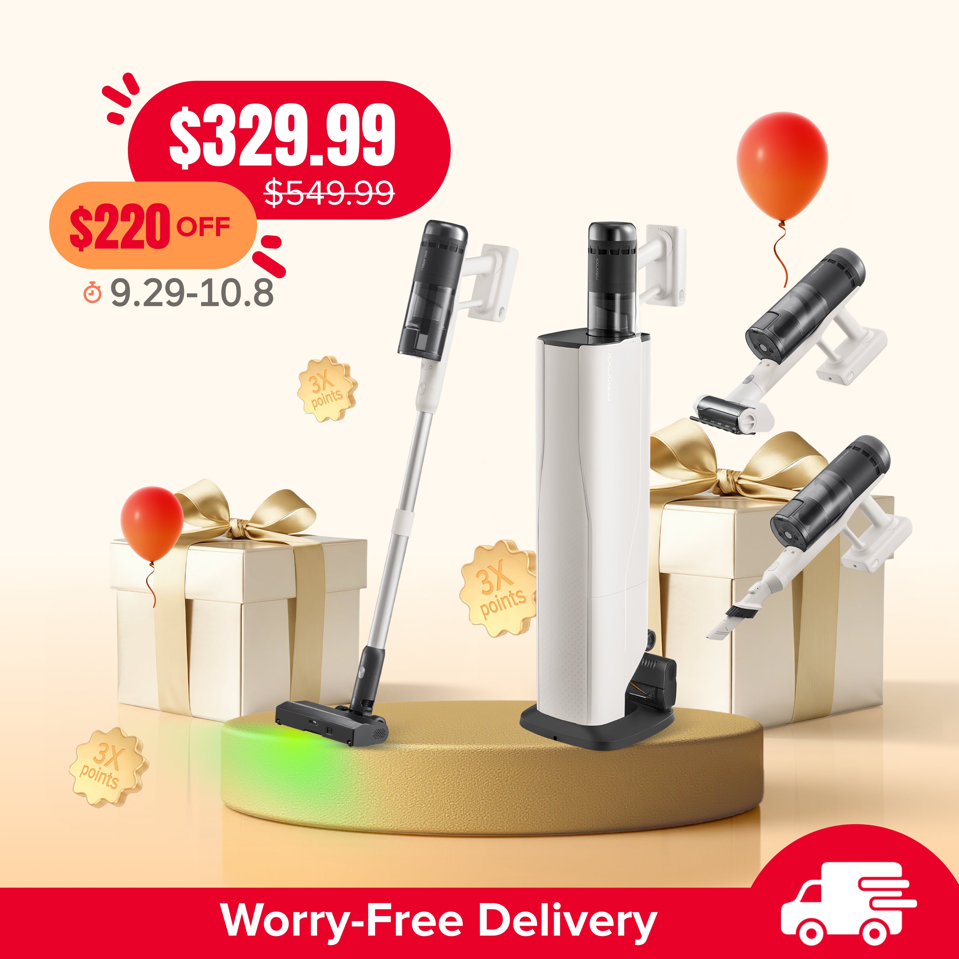 Roborock H60 Hub Pro Cordless Stick Vacuum Cleaner