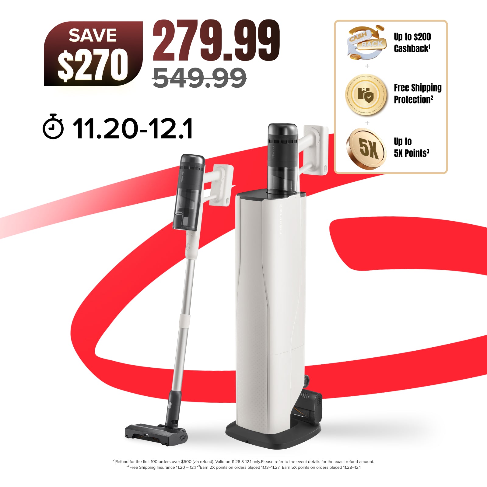 Roborock H60 Hub Pro Cordless Stick Vacuum Cleaner