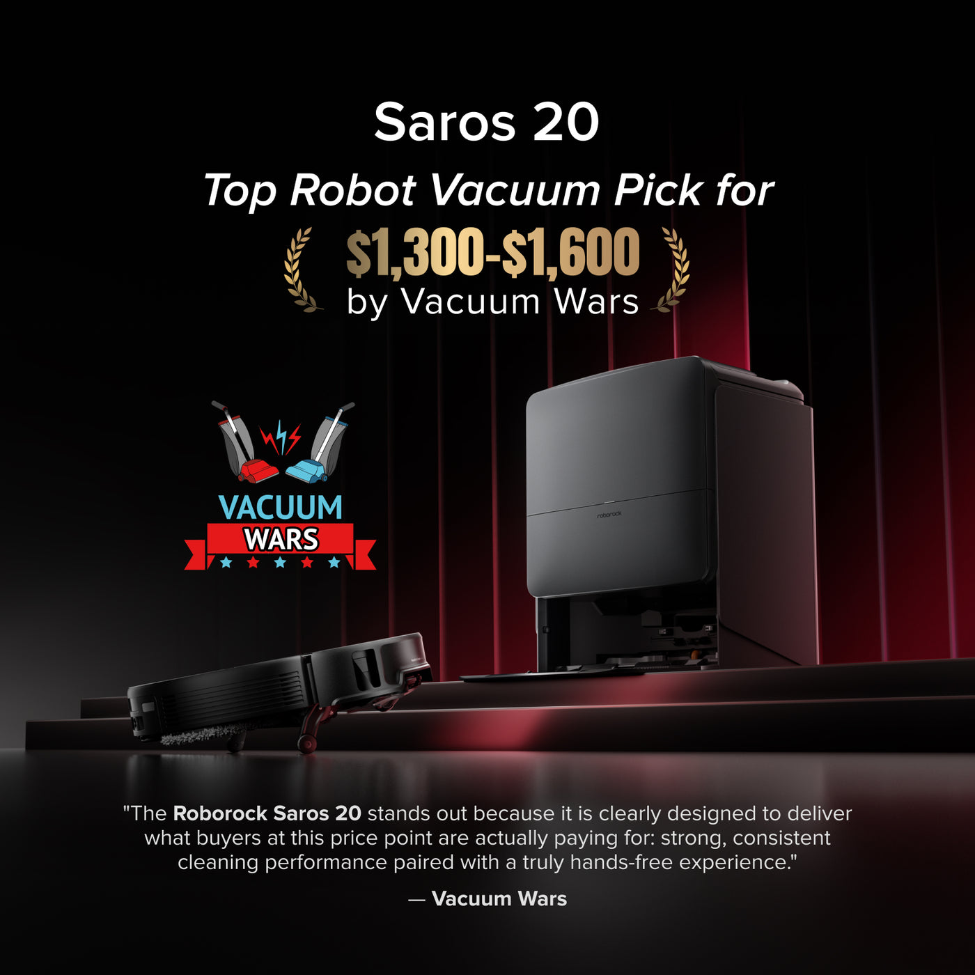 Roborock Saros 20 – AdaptiLift™ Chassis 3.0 for Smooth Threshold