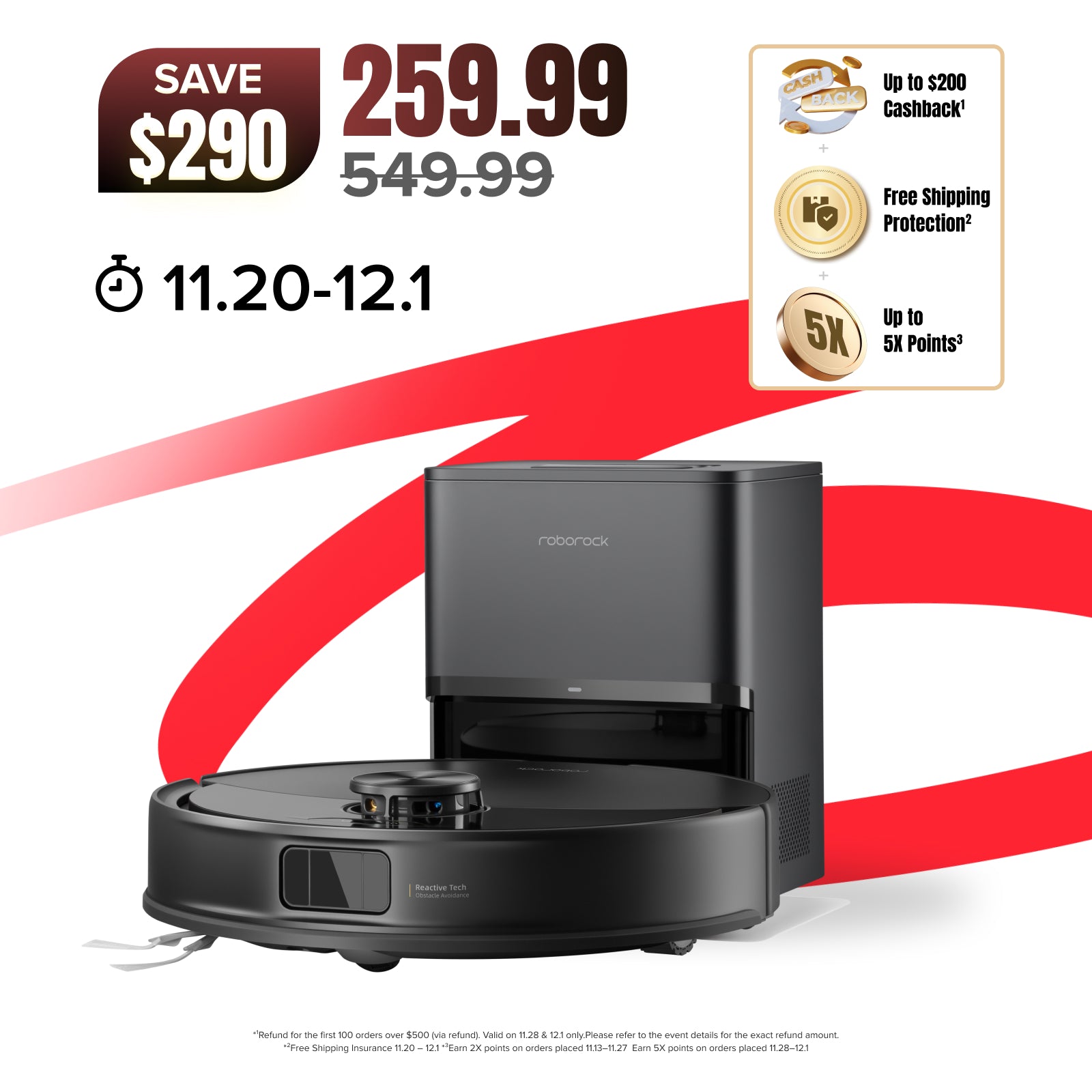 Roborock Q10 S5+ Robot Vacuum and Mop with Auto-Empty Dock