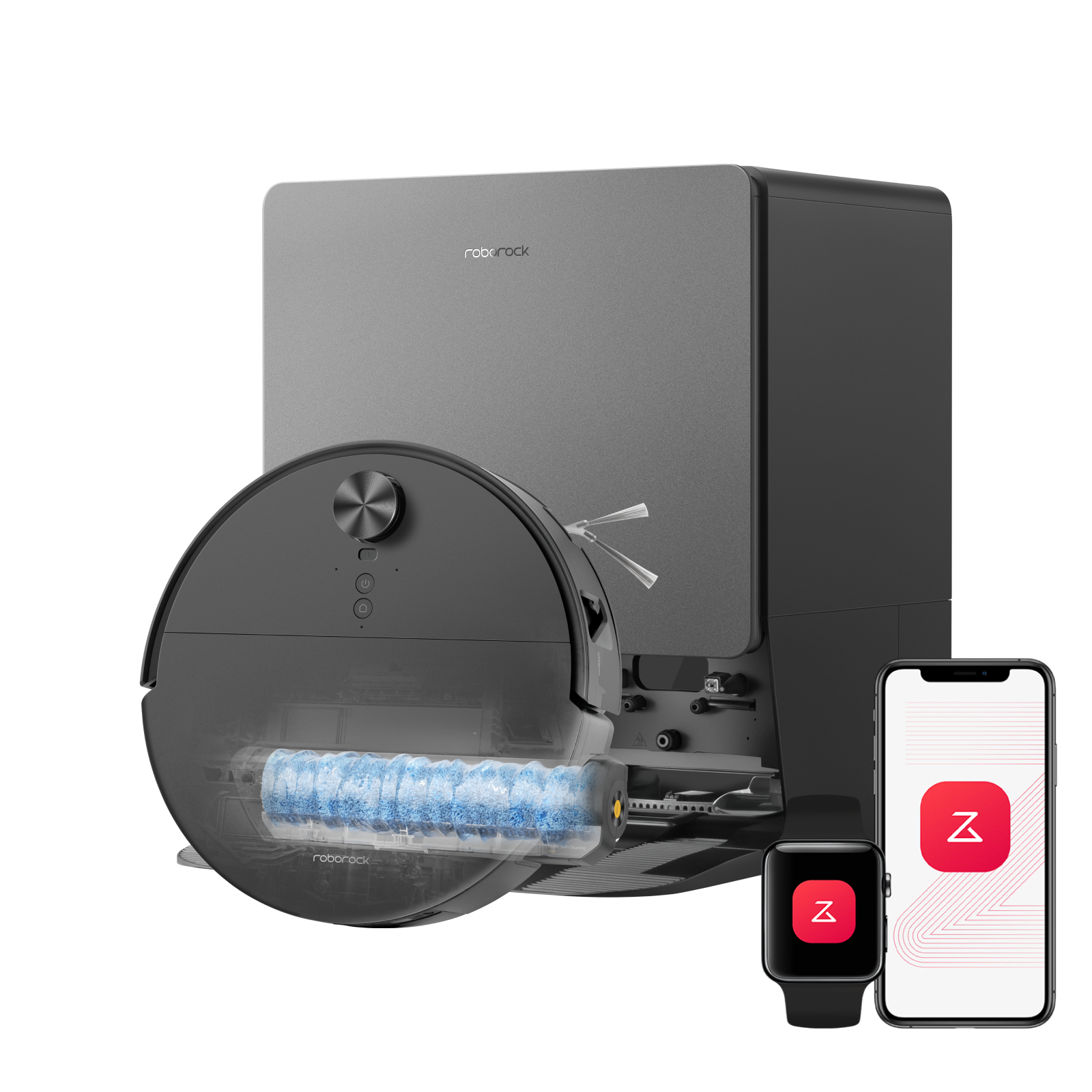 Roborock Saros 20 Flow - SpiraFlow™ 2.0 Pressurized Self-Cleaning System