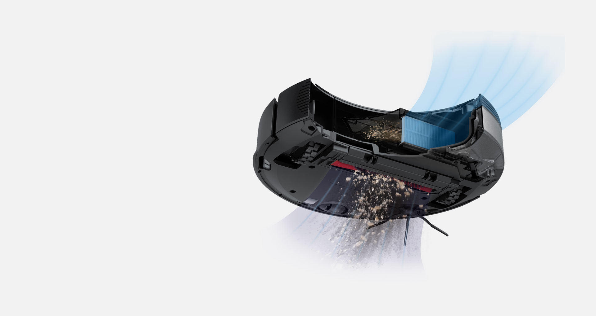 Roborock S5 Max's suction is strong enough to lift even AA batteries